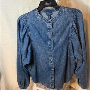 Denim Button-Up Shirt
